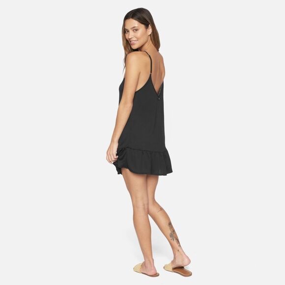 Hurley Solid Black Cover-up Women's Mini Dress Beach Cover-Up(Size XS) - Picture 14 of 14
